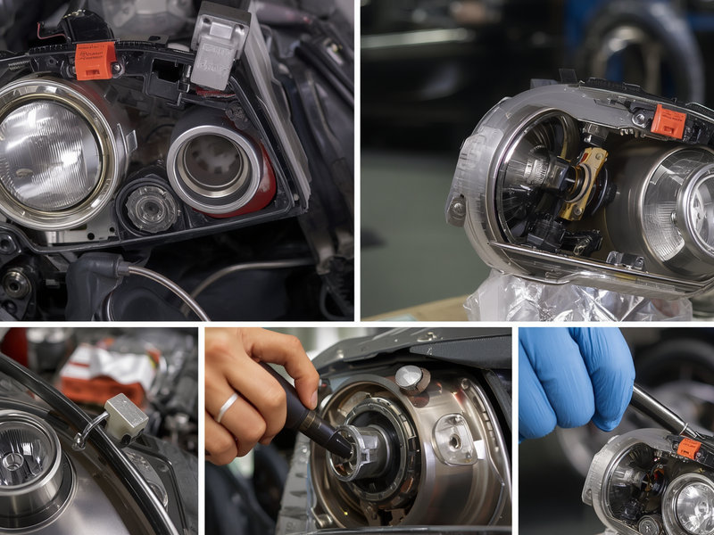 Headlight module repair at iCarService, Hyderabad